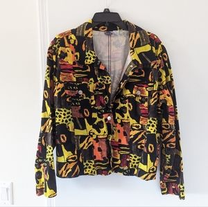 Zanadi ZANA DI Jacket Waist Length BOHO Artsy Wearable Art